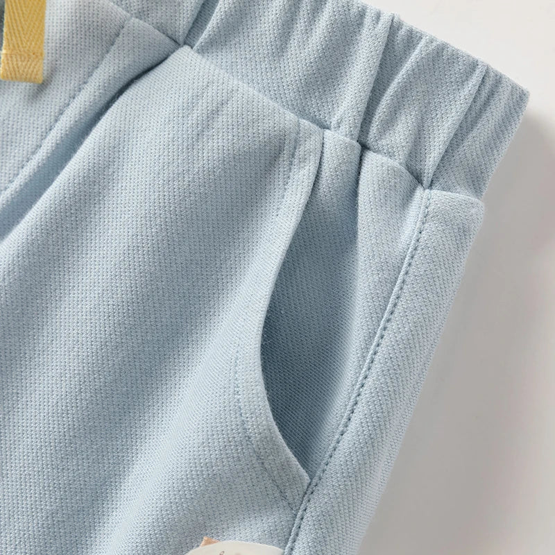 Boy's Suit 2025 New Summer Clothes Children's Short-Sleeved T-shirt Shorts Baby Two-Piece Set Casual Sport DB2240629