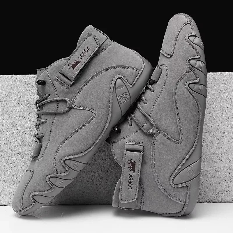 New 2025 Men's Retro Design Sports Shoes Men's Outdoor Casual Leather Breathable Comfortable Summer Hot Selling Flat Ankle Boots