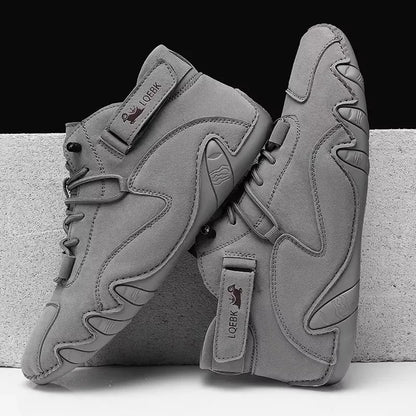 New 2025 Men's Retro Design Sports Shoes Men's Outdoor Casual Leather Breathable Comfortable Summer Hot Selling Flat Ankle Boots