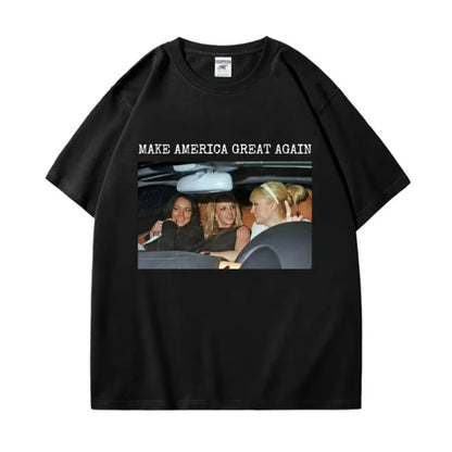 Make America Great Again T-shirt Britney Lindsay Paris Hilton Spicy Girl Graphic T Shirt Unisex Fashion Trend Aesthetic T-shirts
