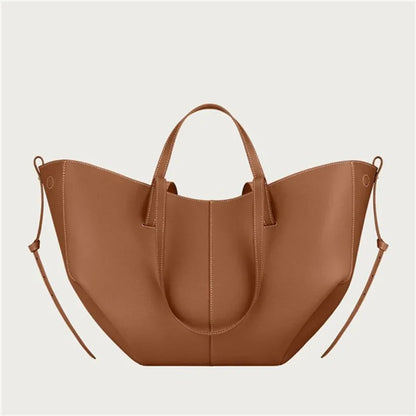 Nouveau sac fourre-tout en cuir de grande taille pour femmesNiche féminine sac à main ailes de grande capacité sac à bandoulière