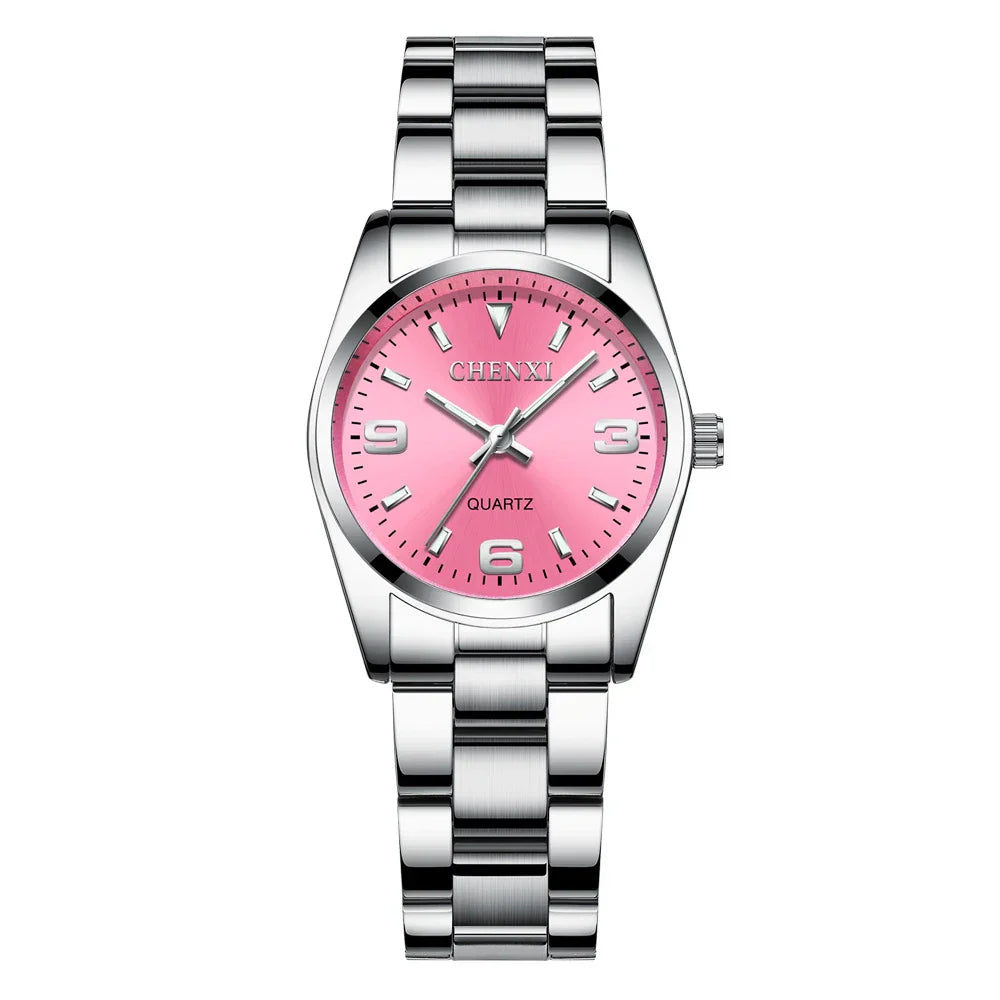 6 Colors Watch Luxury Women's Casual Watches Waterproof Watch Women Fashion Dress Rhinestone WristWatch CX021B