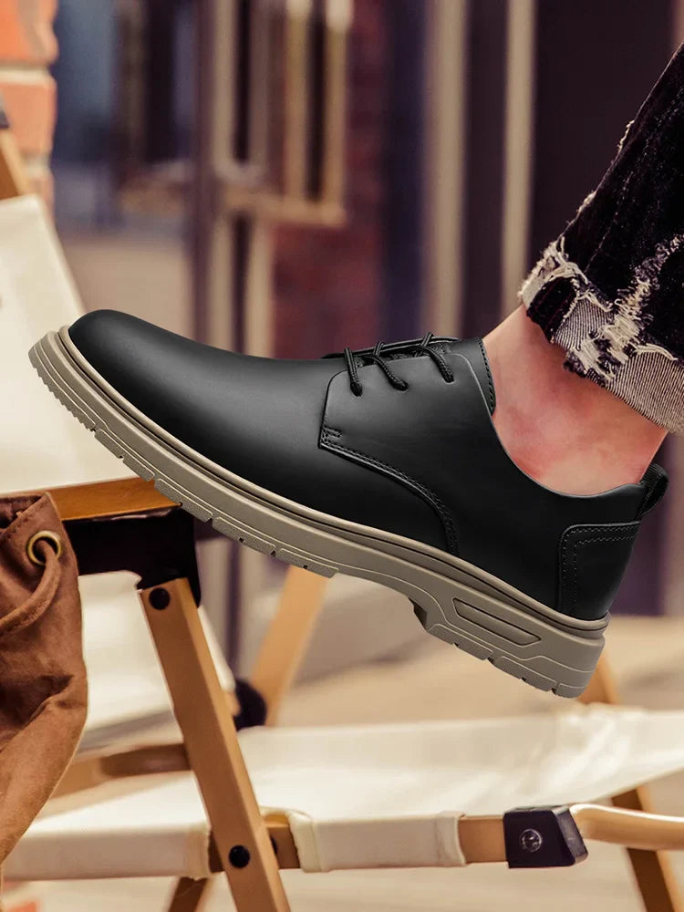 Handmade Men's Business Casual Shoes Comfortable Classic Lace-Up Work Shoes Fashionable Wedding Men's Footwear