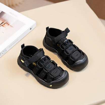Boys Girls Casual Toes Capped Shoes Soft Sole Kids Sport Sandals Non-slip Children Summer Beach Shoes Classic Pull Rope 2025 New