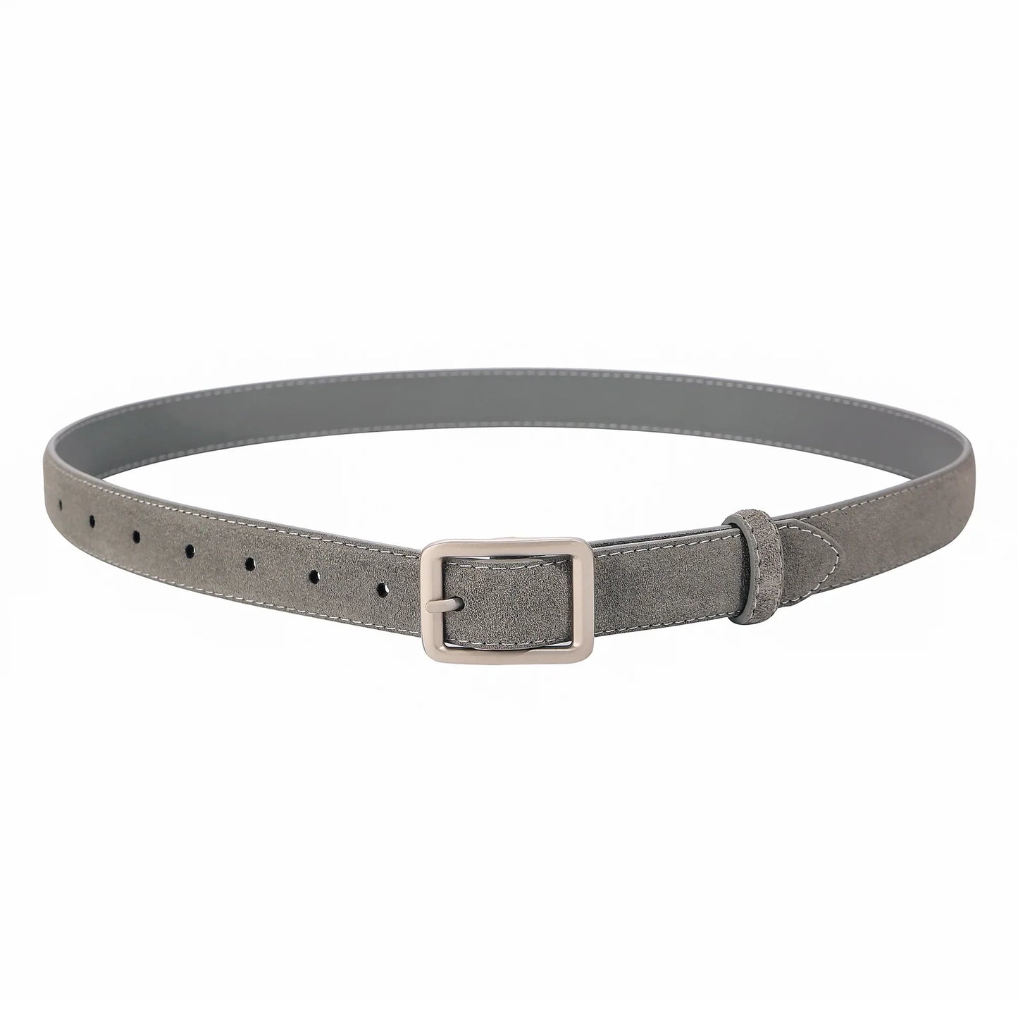 Fashion Suede Cowhide Women‘s Belts Genuine Leather 2.8cm Wide Belt Metal Buckle Women Belt Matched Dress Jeans Skinny Girdle