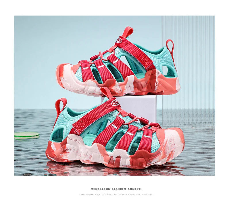 Children Sandals Boy Girls Barefoot Shoes Summer Luxury Design Kids Casual Sneaker Outdoor Beach Sports Sandals for Boy Girls