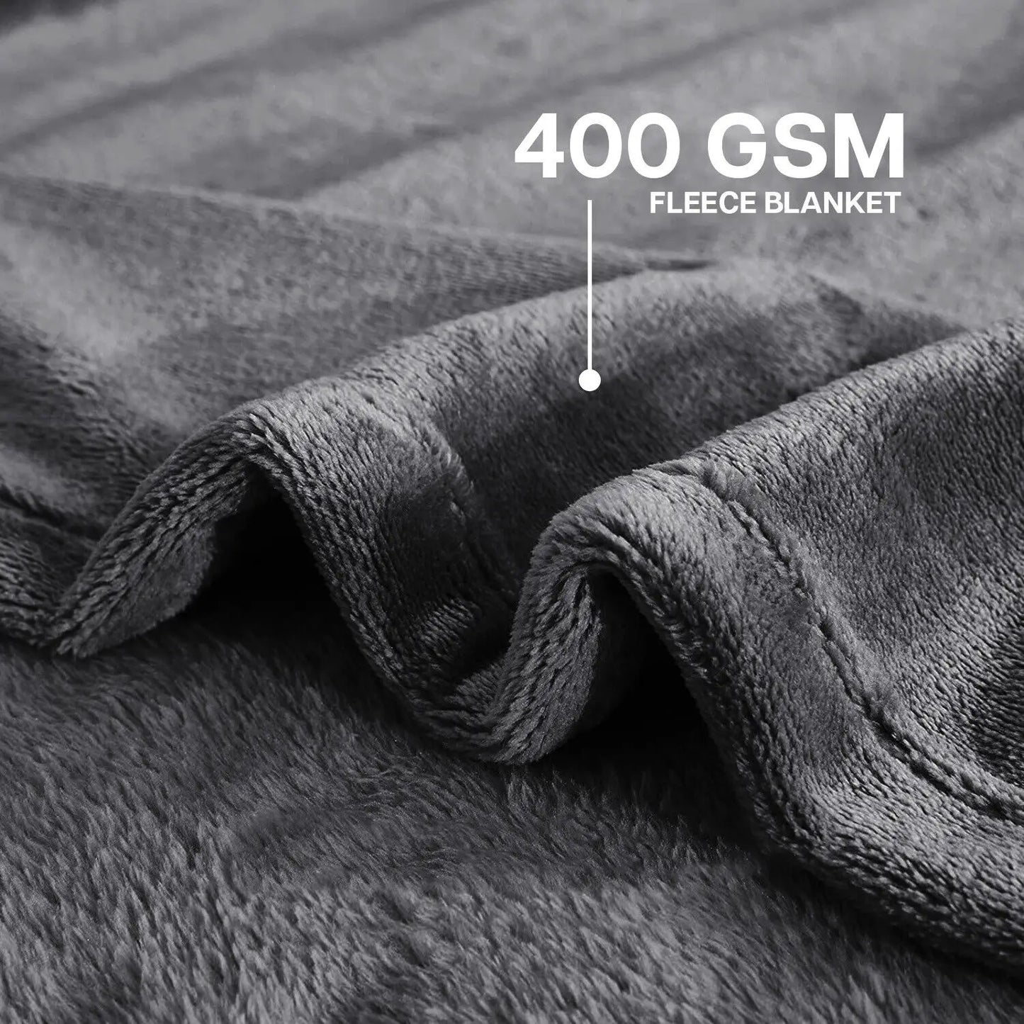Fleece Blanket Solid Throw Blankets for Couch & Bed, Plush Cozy Fuzzy Blanket Super Soft & Warm Blankets for Fall and Winter