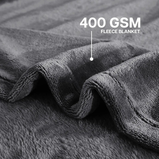 Fleece Blanket Solid Throw Blankets for Couch & Bed, Plush Cozy Fuzzy Blanket Super Soft & Warm Blankets for Fall and Winter