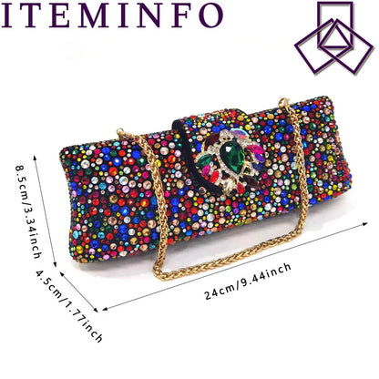 New Arrival Fashion Shoes Matching Bag Set Royal Blue Color Decorated with Crystal Ladies Wedding Party Women High Heel