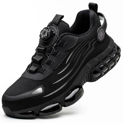 Men's Safety Shoes Protection And Elastic Safety Boots Fashionable Casual Shoes Breathable Odor Protection Men's Work Shoes