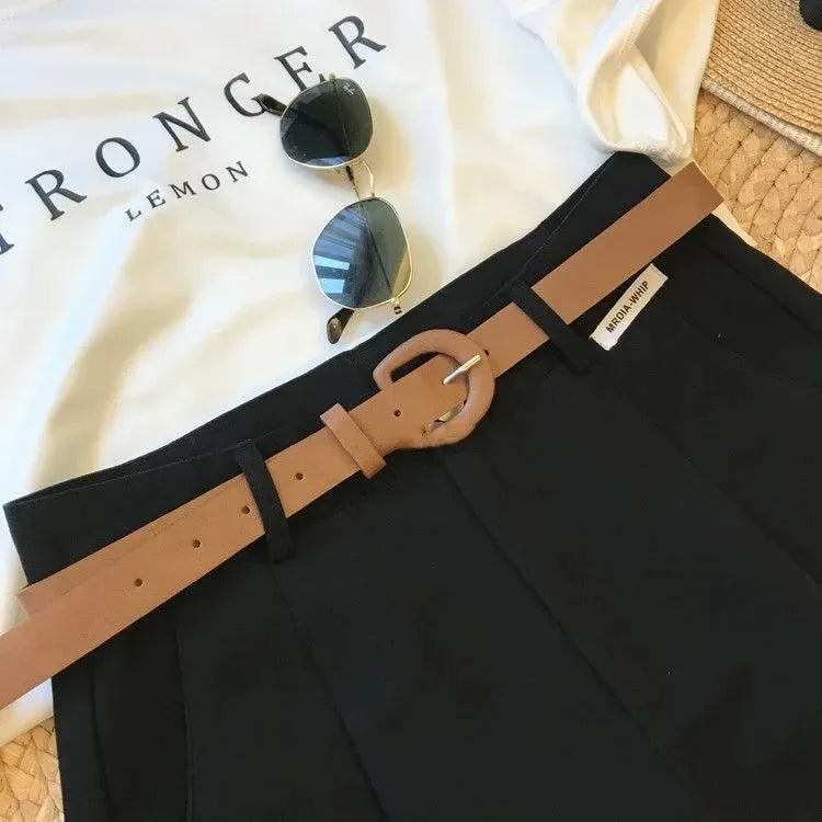 New Wide Leg Shorts for Women Summer Thin Cotton A Line Short Pants Office Lady Classic Loose Casual Zipper Women‘s Shorts