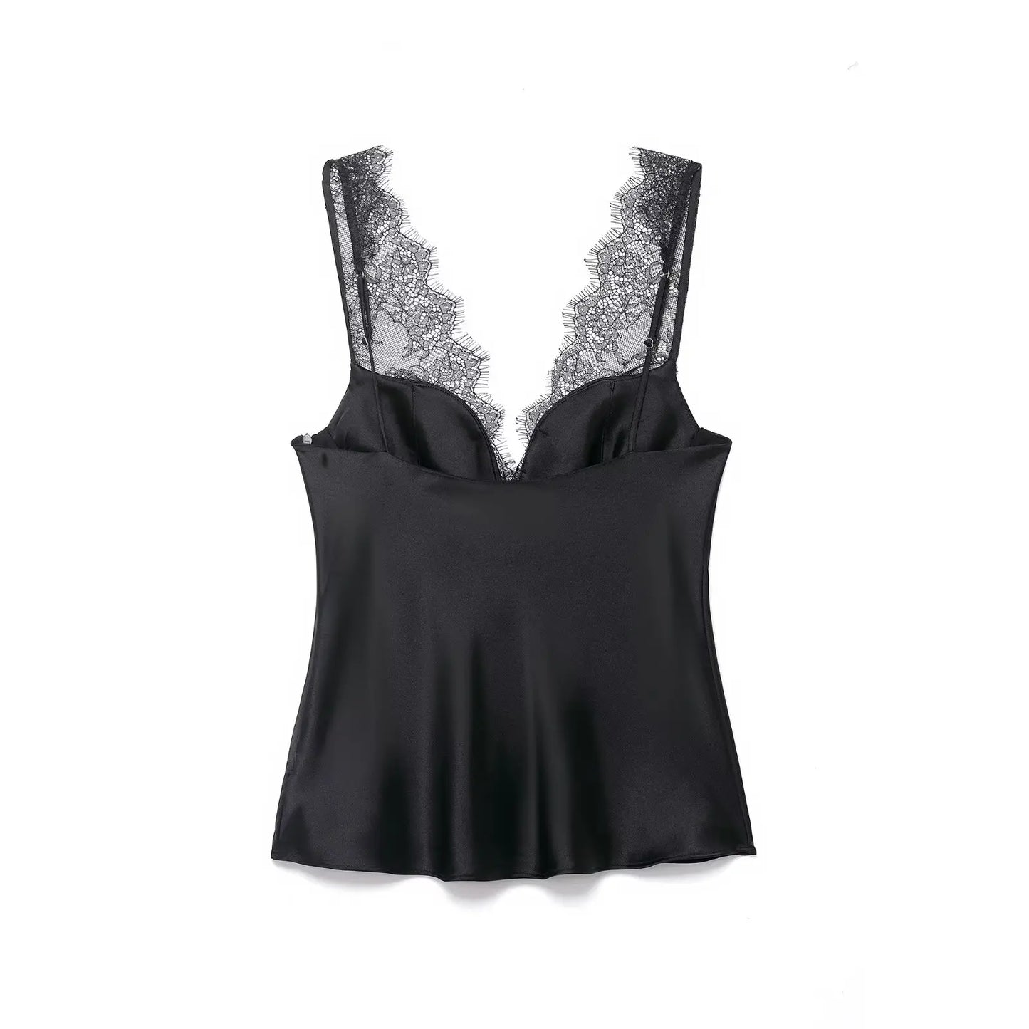 2026 Summer Fashion Women's Slim Tank Tops Sleeveless Backless Solid Lace V Neck Shirt Female Sexy Party Causal Tops