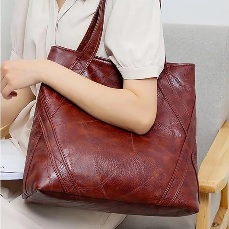 PU Zipper High Quality Women's Shoulder Bag 2024 Soft Faced  Large Capacity Fashionable Commuting Women's Shoulder Bag
