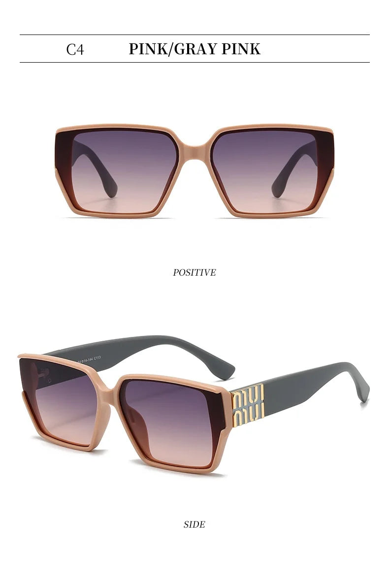 Designer Sunglasses for Women and Men Stylish Square Luxury Glasses Unisex Trend Vintage Shades UV400