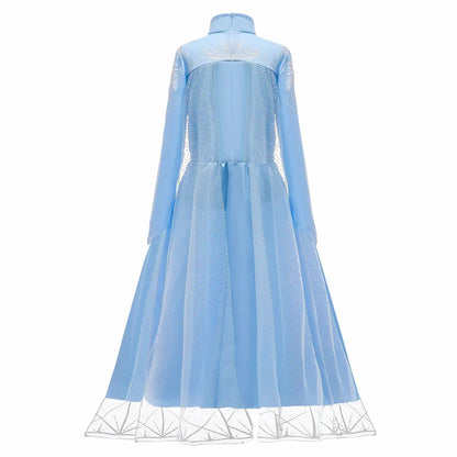 2025 Girls Dress Elsa 2 Kids Princess Cosplay Costume Fancy Children Gowns Vestidos Snow Queen Girl Carnival Costume