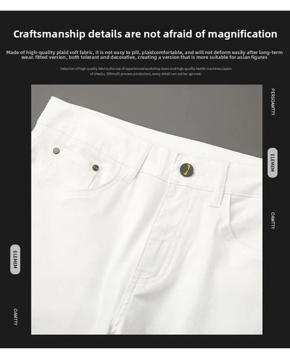 American Brand Men's Autumn Winter Straight-leg Slim Jeans High-quality Light Luxury Casual Versatile Fashion Korean Style Jeans