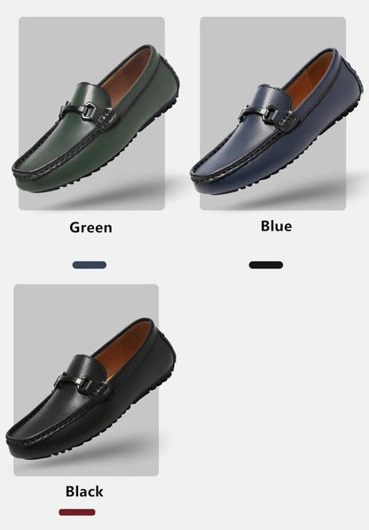 Genuine Leather Men Casual Shoes Luxury Brand Mens Loafers Moccasins Breathable Slip on Italian Driving Shoes Chaussure Homme
