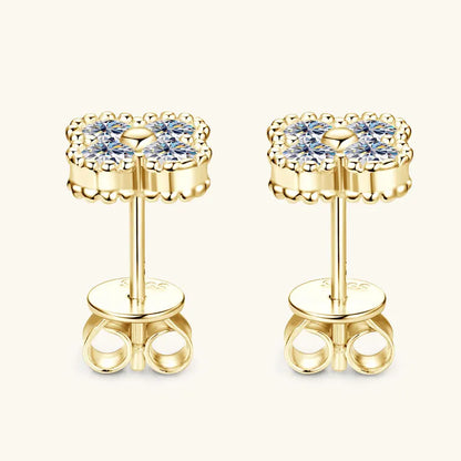 3mm D Moissanite Jewelry Set Clover Flower Pendant Necklace Earrings Bracelet 3 in 1 Sets for Women 925 Silver Charm Gifts