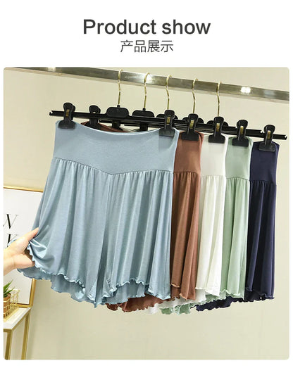 Modal Summer Shorts Sleep Bottoms Women Pure Color Casual Sleepwear Pants 2026 Loose Short Home Wide Leg Pants