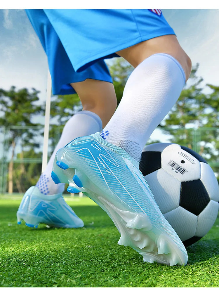 New High-Top Soccer Shoes Professional Training Football Boots TF/FG Non-Slip Soccer Sneakers Outdoor Grass Soccer Shoes