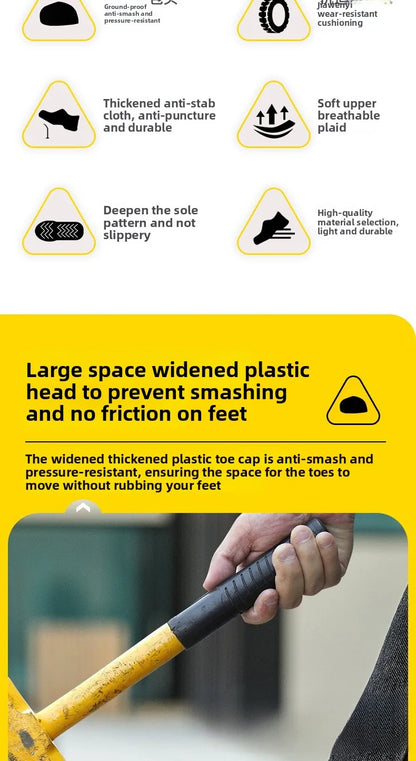 Labor Protection Shoes Men's Anti Smashing Anti Piercing Work Shoes Insulated 10KV Wear-resistant Electrical Shoes Safety Shoes