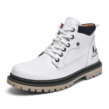 Handmade Men Boots Ankle Winter Leather Shoes Autumn Outdoor Hiking Boots Sneakers Hombres Botas High Top Footwear Anti Slip