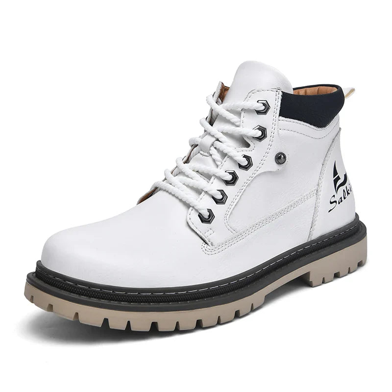 Handmade Men Boots Ankle Winter Leather Shoes Autumn Outdoor Hiking Boots Sneakers Hombres Botas High Top Footwear Anti Slip