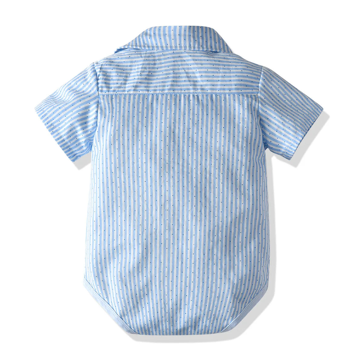 Baby Boys Gentleman Suit Summer 3-24 Months Infant Clothes Bow Newborn Striped Shirt+Suspender Shorts Boy Birthday Formal Wear
