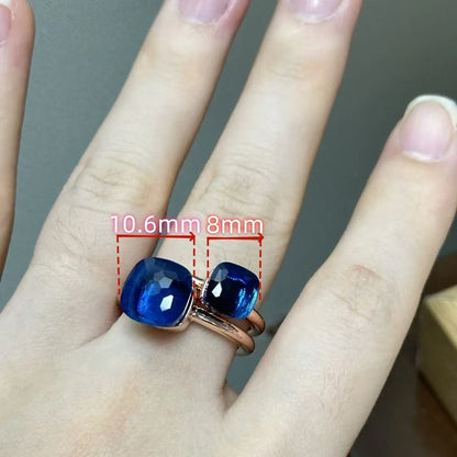 Classic and Petite Ring Set for Women Colorful Cyrstal Fashion Jewelry Gift Vanlentine's Day