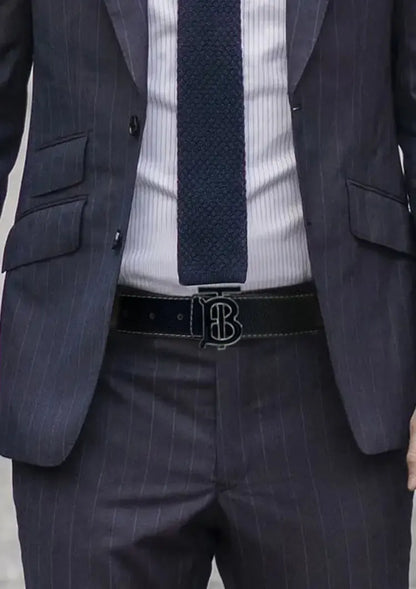 Men's Silver PU Leather Business Belt Cool Style Multi-Color for Jeans Dress Pants Office Wear