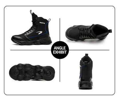 Safety Shoes Men Boots High Top Work Sneakers Steel Toe Cap Anti-smash Puncture-Proof work Boots Indestructible Shoes