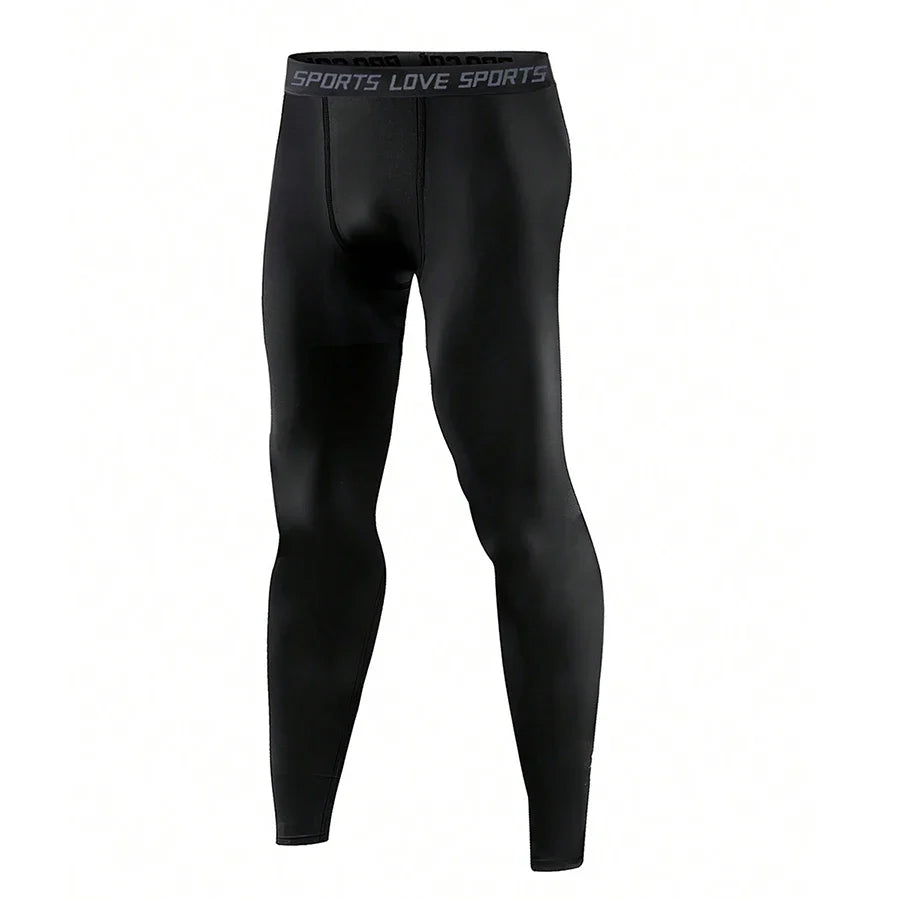 Men's high-stretch sports fitness tights running tights quick-drying breathable cool and dry compression pants