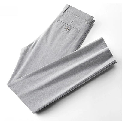 Men's Casual Pants: Breathable & Lightweight for Summer Comfort Business Casual Men's Work Trousers