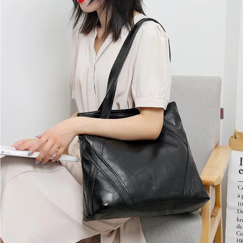 PU Zipper High Quality Women's Shoulder Bag 2024 Soft Faced  Large Capacity Fashionable Commuting Women's Shoulder Bag