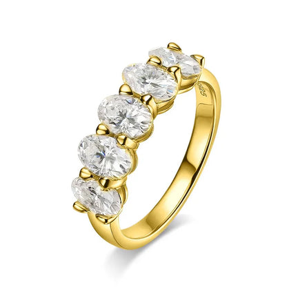 D VVS1 4*6mm Oval Moissanite Rings for Women Fine Jewelry Engagement Wedding Eternity Bands with GRA s925 Slive Ring