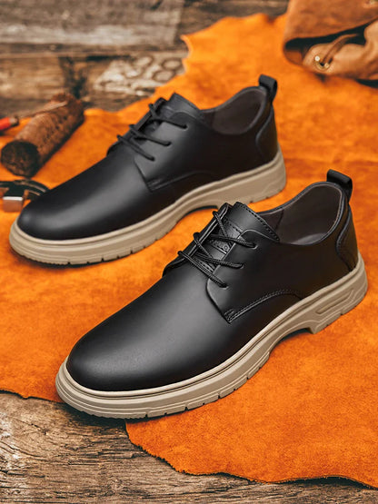 Handmade Men's Business Casual Shoes Comfortable Classic Lace-Up Work Shoes Fashionable Wedding Men's Footwear