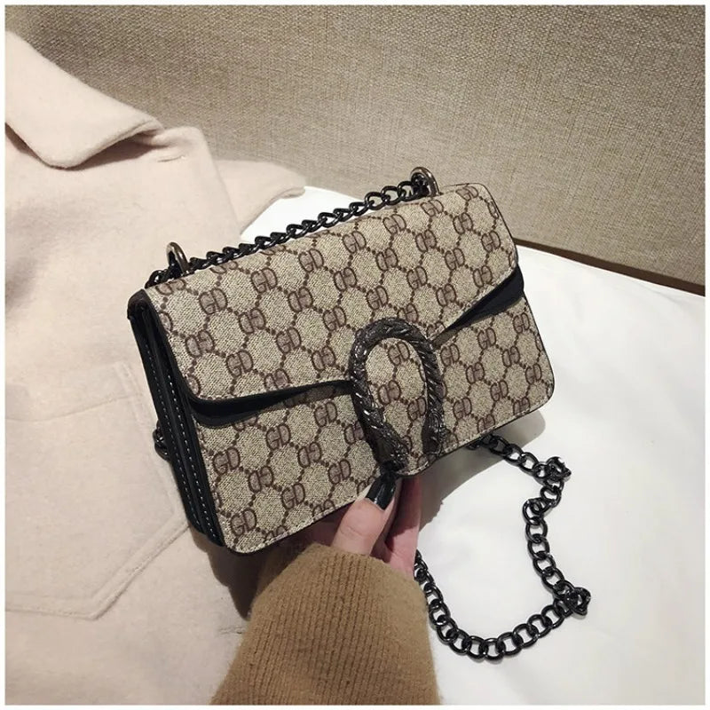 2025 New Trendy Fashion Dionysus Bag Vintage Print Mini Shoulder Crossbody Chain Bag for Women