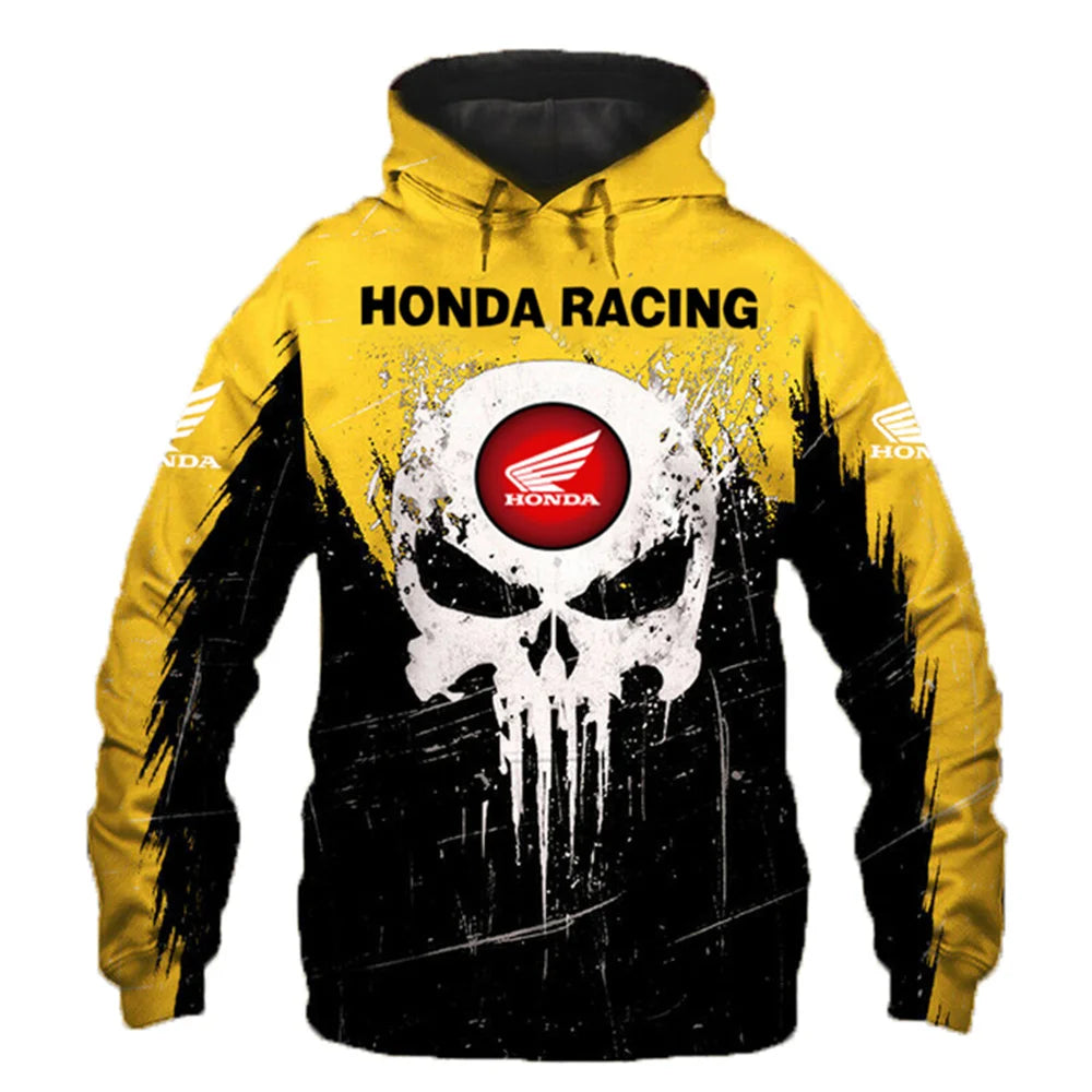 Men's Hoodie 3D Printed Motorcycle Men's Hoodie Fashion Outdoor Sports Racing Hoodie Oversized Honda Sportswear