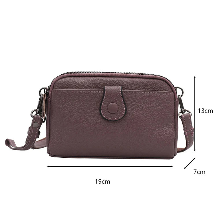 Women Genuine Leather Shoulder Bag New Casual Female  Small Crossbody Bags For Women Bag Cell Phone Bag Day Clutches