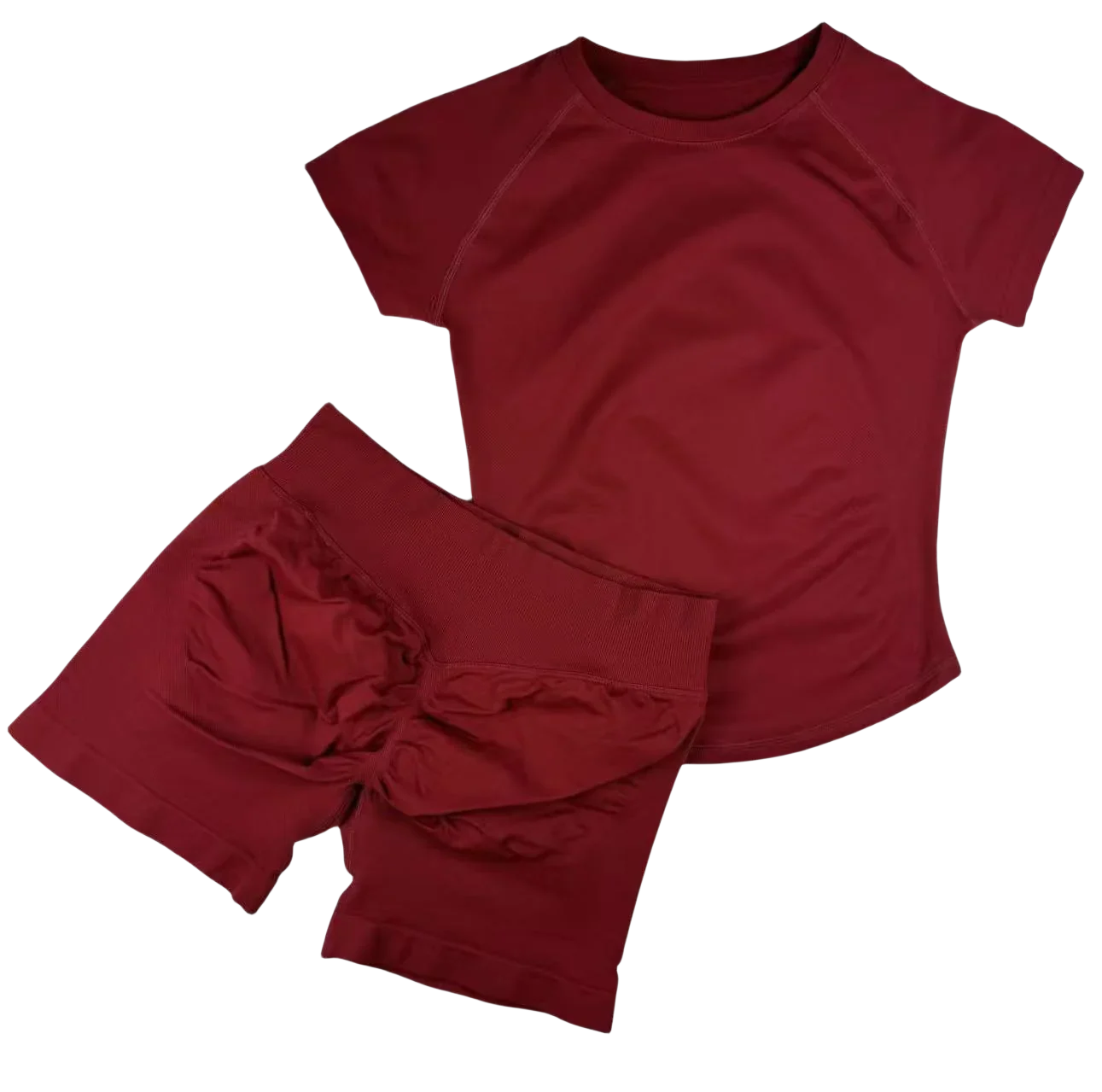 2 Pcs  Impact Sports Sets Short Sleeve Seamless Yoga Top Fitness Set Women Workout Running Sports Shorts Gym Suit