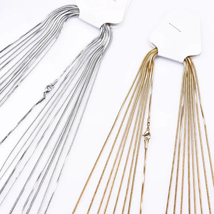 45/50/60/70cm Snake Long Chain Necklace Stainless Steel Necklaces For Women Men Jewelry Neck Chokers Catenina Collana