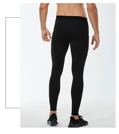 Men's Autumn and Winter Warm Running Tight Leggings Sports Gym Fitness Jogging Pants Fast Dry Running Compression leggings