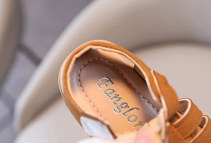 1-6 Years Children Summer Outdoor Beach Shoes Girls Princess Vintage Suede Sandals for Kids Boy 2026 New Arrival Footwear I01121