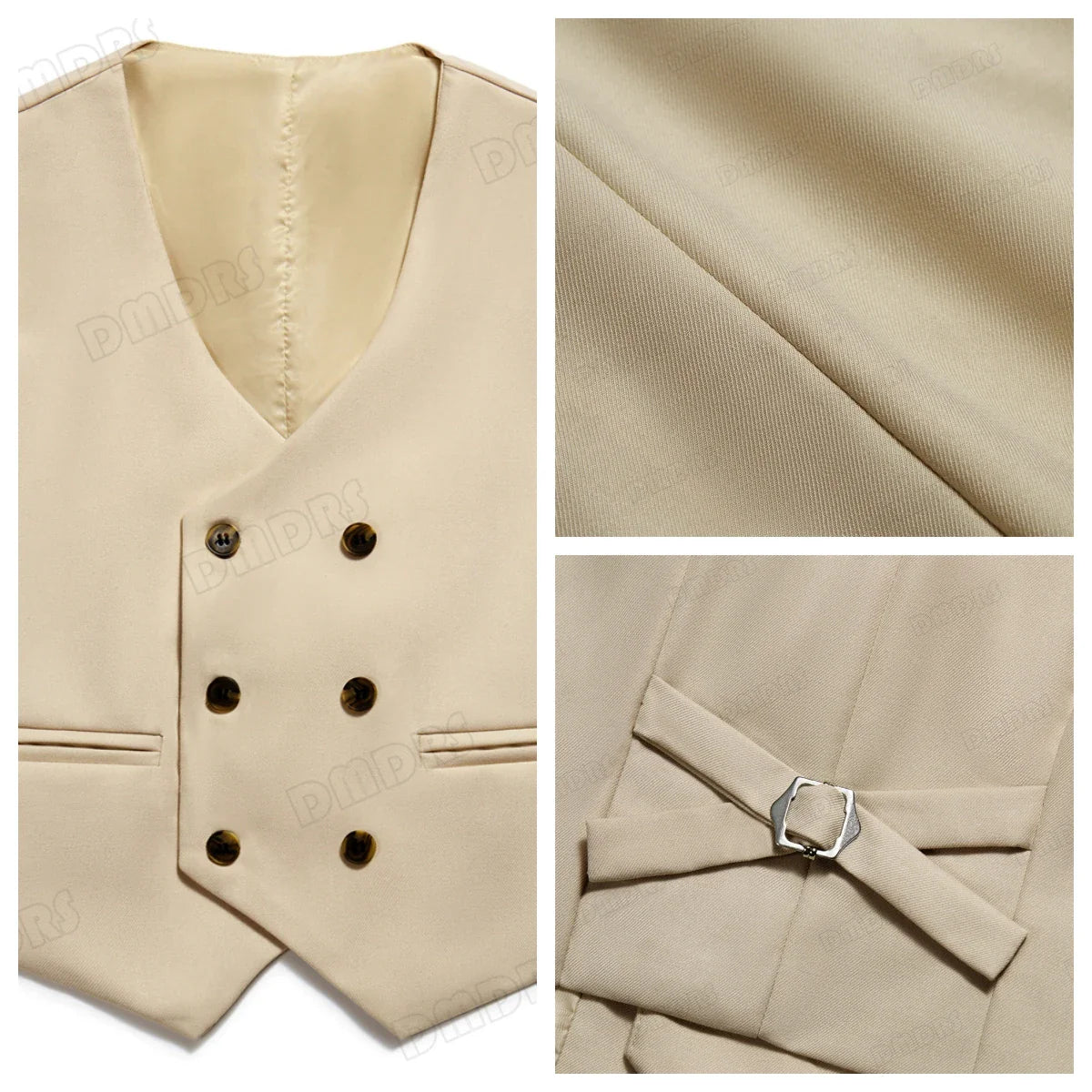 Champagne Solid Suit Set for Kids for Wedding Party, Graduation, Communion, Back-to-School  Chidren Tuxedo Set 4 Pcs Suits