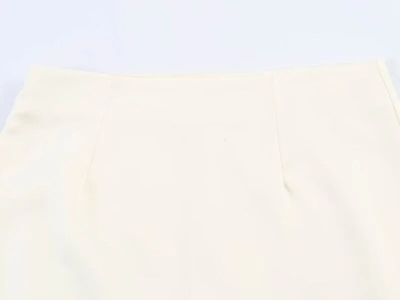 Summer Women Elegant Satin Silk Lace Fringe Mini Skirt High Waist Slim Anti-light Safety Bottoming Half Slip Underskirt 3 Colors