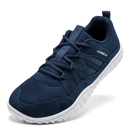 Wide Toe Walking Shoes Men Women Non Slip Outdoor Sneakers Lace Up Mesh Breathable Running Shoes