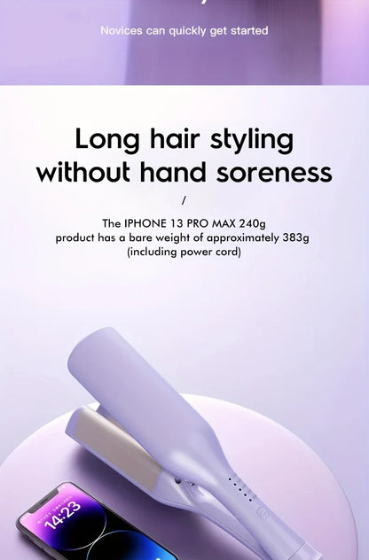 Ladies deep V big hair curling rod, 32mm long-lasting styling roller, fast heating, suitable for width and depth waves, holiday