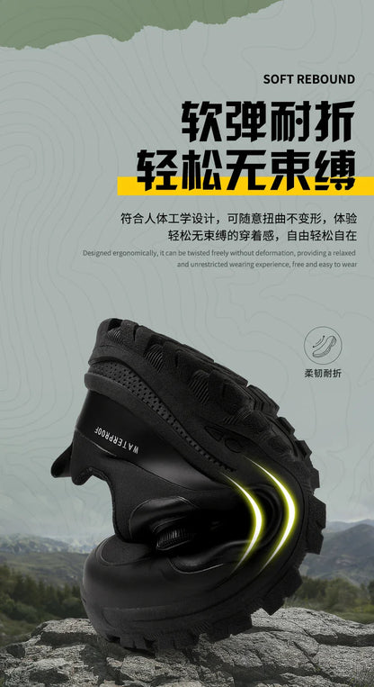 Waterproof Hiking Shoes Men Outdoor Trailing Trekking Shoes Ultra-light Sneakers Tactical Boots Non-slip Wading Boots Size 40-47