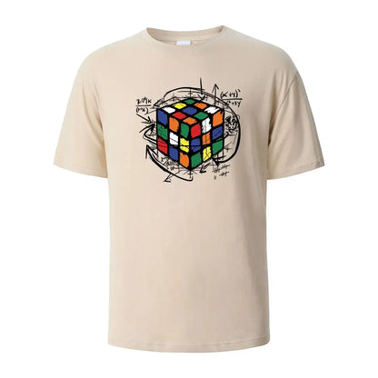Mofang Print T-Shirt Summer Tees For Men Women 100% Cotton O-neck Oversize Casual Short sleeved Tops
