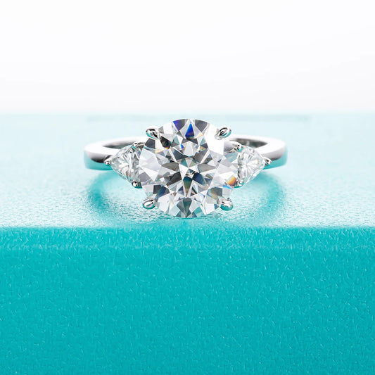 4.6 Carat D Color Moissanite Diamond Engagement Wedding Ring 925 Sterling Silver Rings Fine Jewelry Wholesale